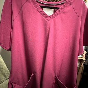 Sketchers burgundy scrub top